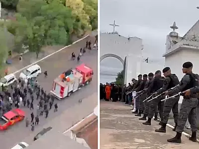 Cortejo e honras militares marcam o sepultamento do PM Marcelo Pimenta