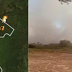 Ventos empurram incêndio do Pantanal de Corumbá para parque nacional na Bolívia