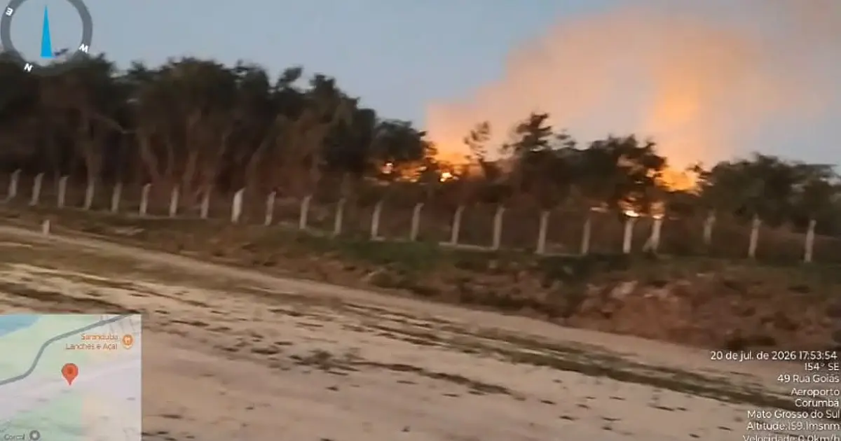 Bombeiros atendem quatro incêndios em vegetação no mesmo dia em Corumbá