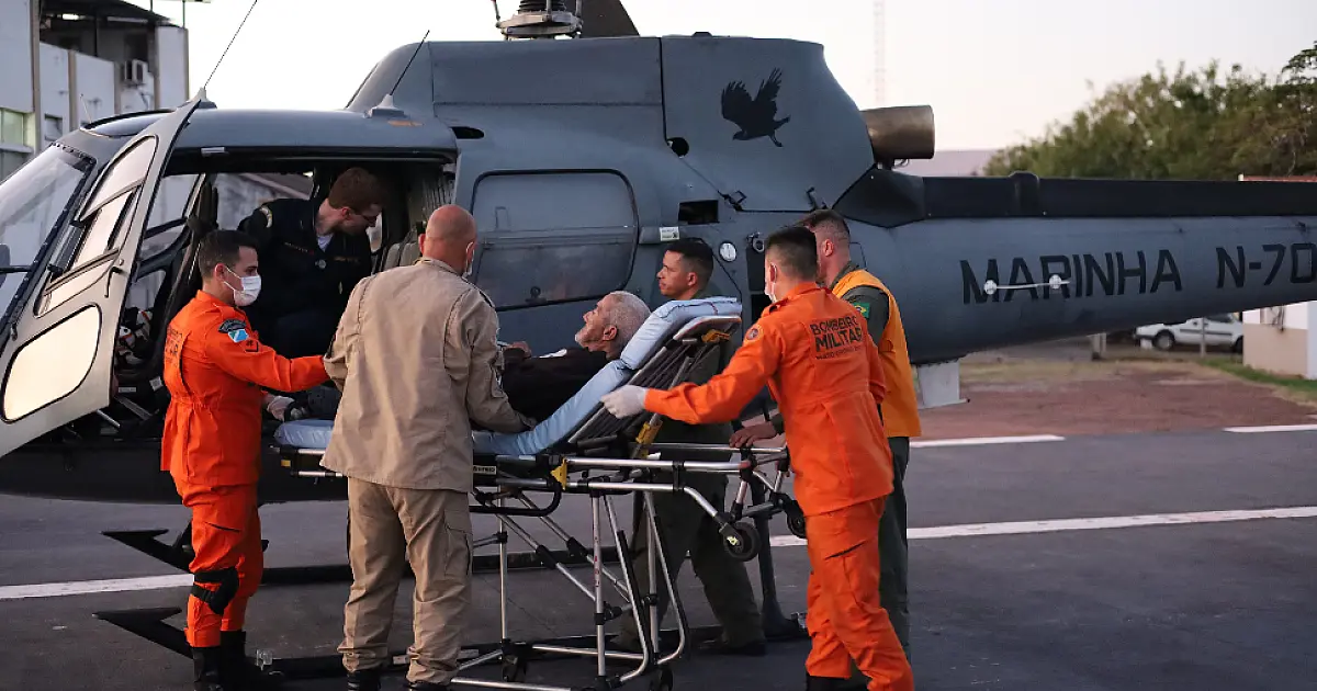 Resgate aéreo socorre idoso de 77 anos em estado grave no Pantanal