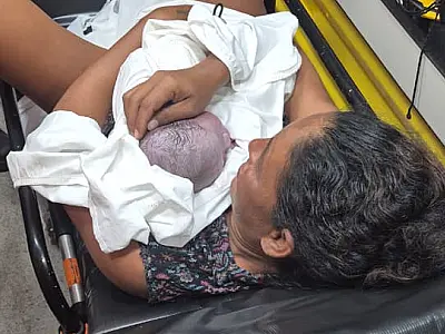 Bebê nasce em viatura dos Bombeiros durante atendimento em Ladário