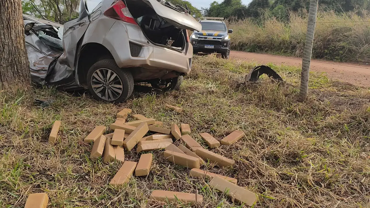 Jovem morre após fugir da PRF com 445 kg de droga em MS
