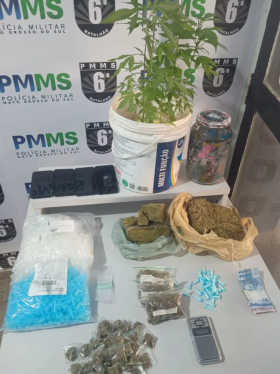PM fecha ponto de tráfico e causa prejuízo de R$ 14 mil ao crime em Corumbá