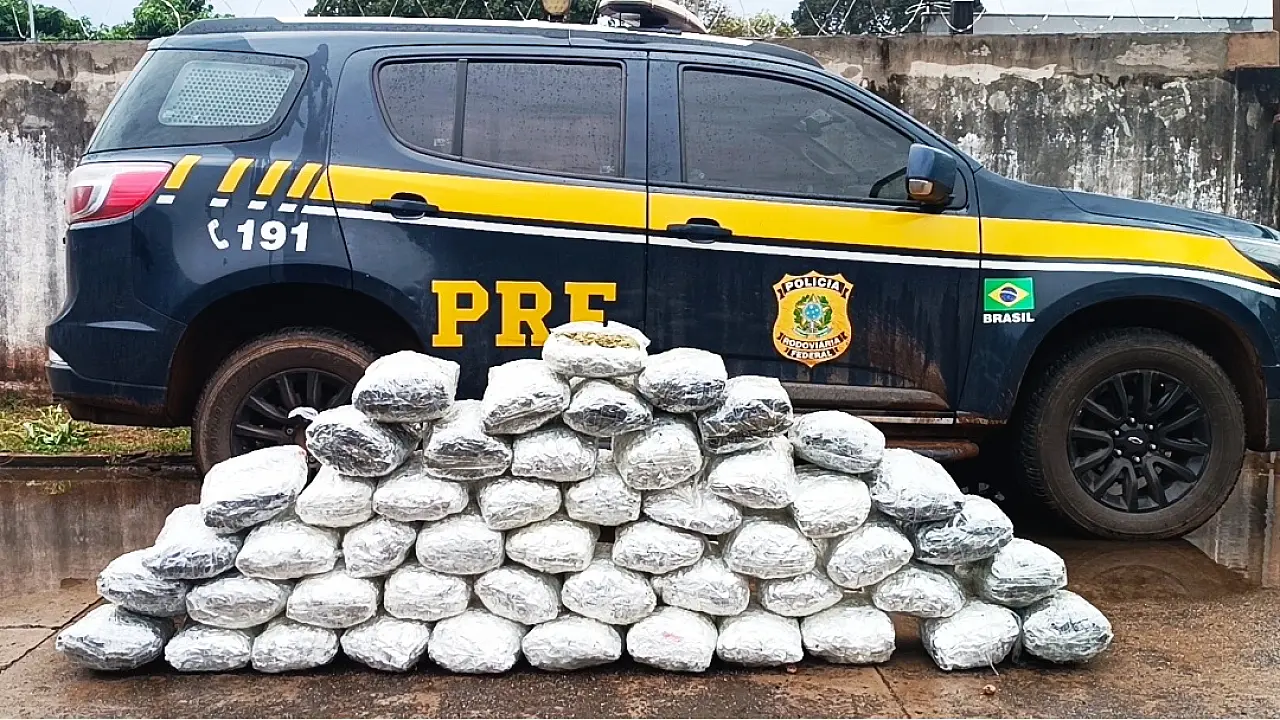 Motorista é preso em flagrante com mais de 50 kg de Skunk na BR 262