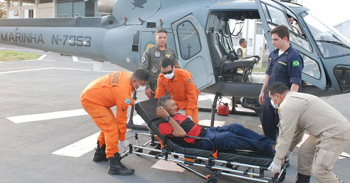 Idoso com graves problemas de saúde é resgatado por aeronave no Pantanal