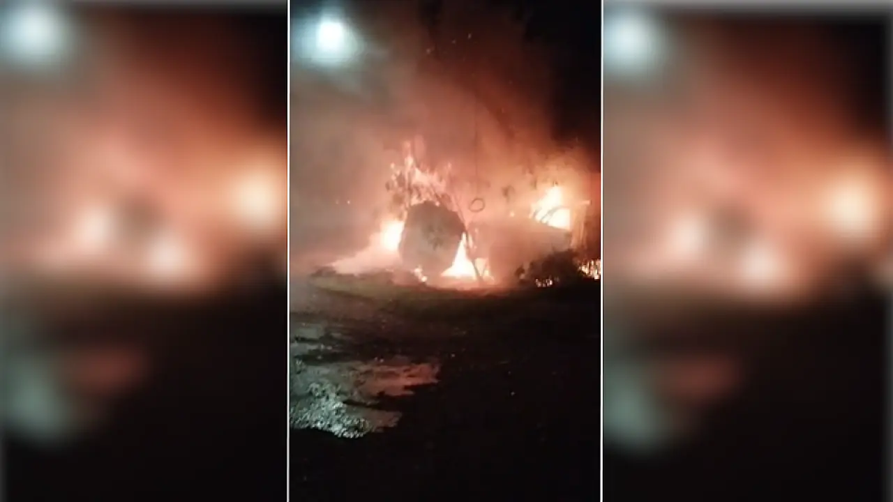 Bombeiros apagam incêndio em pneus no Popular Nova