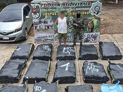 Operação apreende amis de 500 pacotes de maconha em Puerto Quijarro