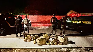 PF apreende 101 quilos de maconha e prende quatro pessoas em Corumbá
