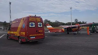 Aeronave resgata jovem com dores no peito em fazendo do Paiaguás