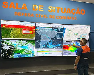 Corumbá registra 43,2°C e baixa umidade aumenta risco de incêndios