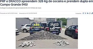 Cocaína era negociada minutos depois da apreensão