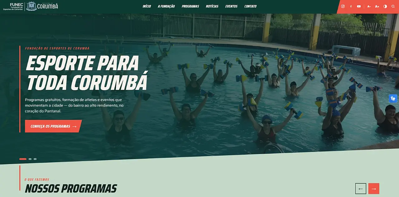 Plataforma amplia acesso digital à programas de Esporte e Lazer em Corumbá
