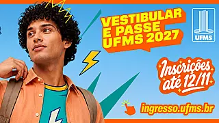 Iniciam na quinta-feira as inscrições para Vestibular e PASSE 2027 da UFMS