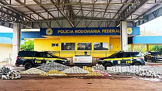 PRF apreende quase uma tonelada de drogas em carga de minério de ferro