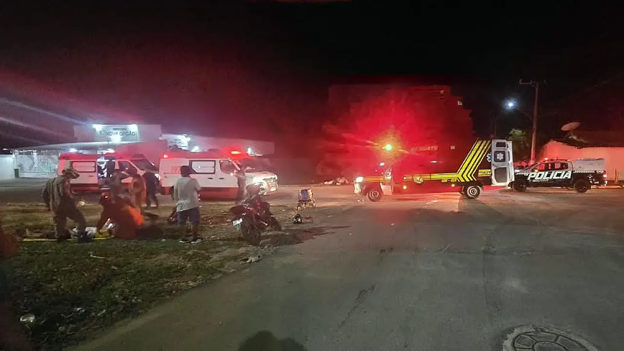 Jovem sofre traumatismo craniano após colisão entre motos em Corumbá