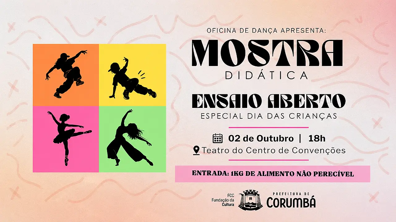 Oficina de Dança abre ensaio ao público nesta sexta-feira em Corumbá