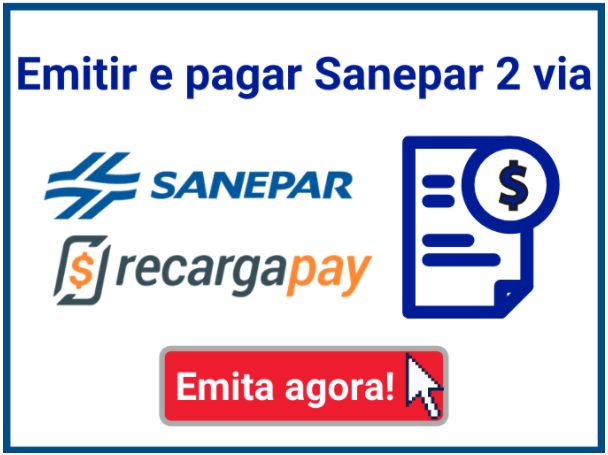 Emita e pague sua conta de água Sanepar com RecargaPay