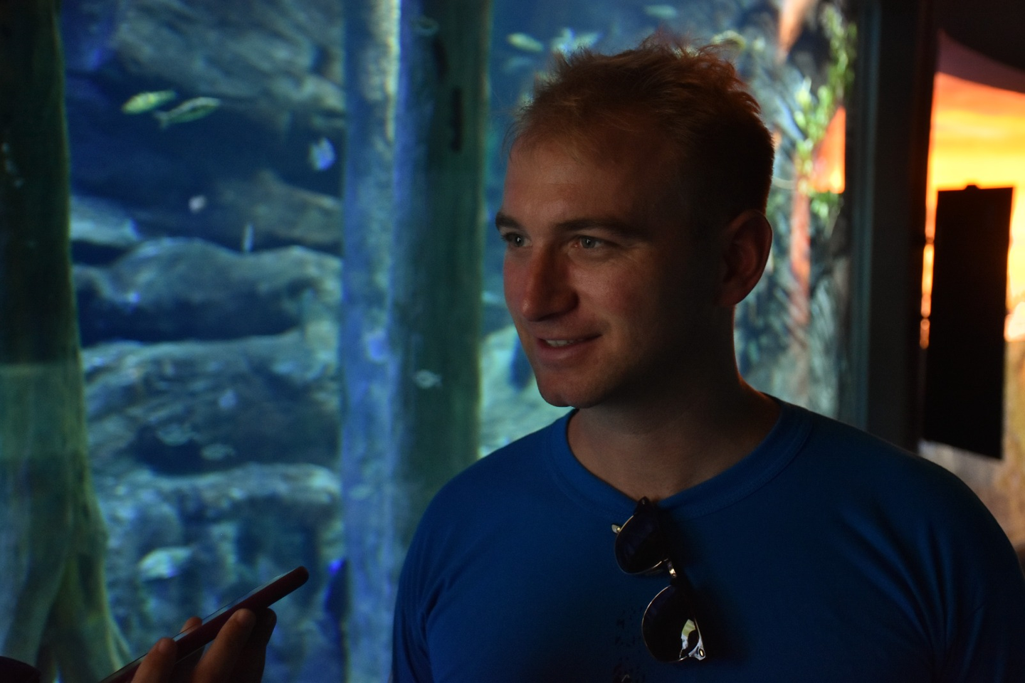 Gregory Moys veio a MS conhecer o Pantanal e ficou encantado com o Bioparque.