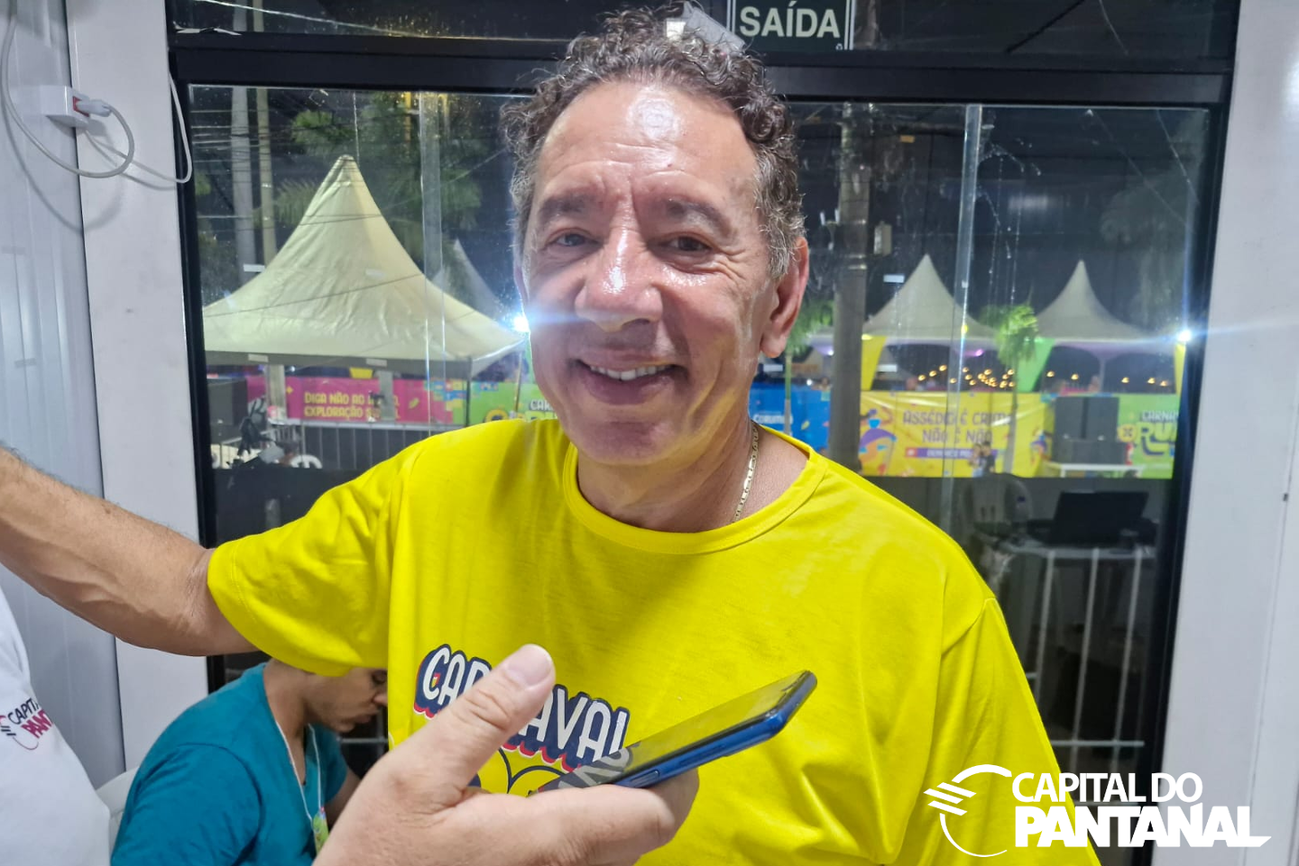 À frente do Legislativo sul-mato-grossense, Gerson Claro acompanhou as escolas na Passarela do Samba.